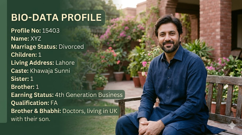 Divorced Male Rishta in Lahore